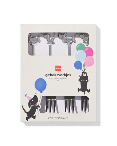 fourchettes &agrave; g&acirc;teau Takkie et Siepie - 4 pi&egrave;ces - 14250418 - HEMA