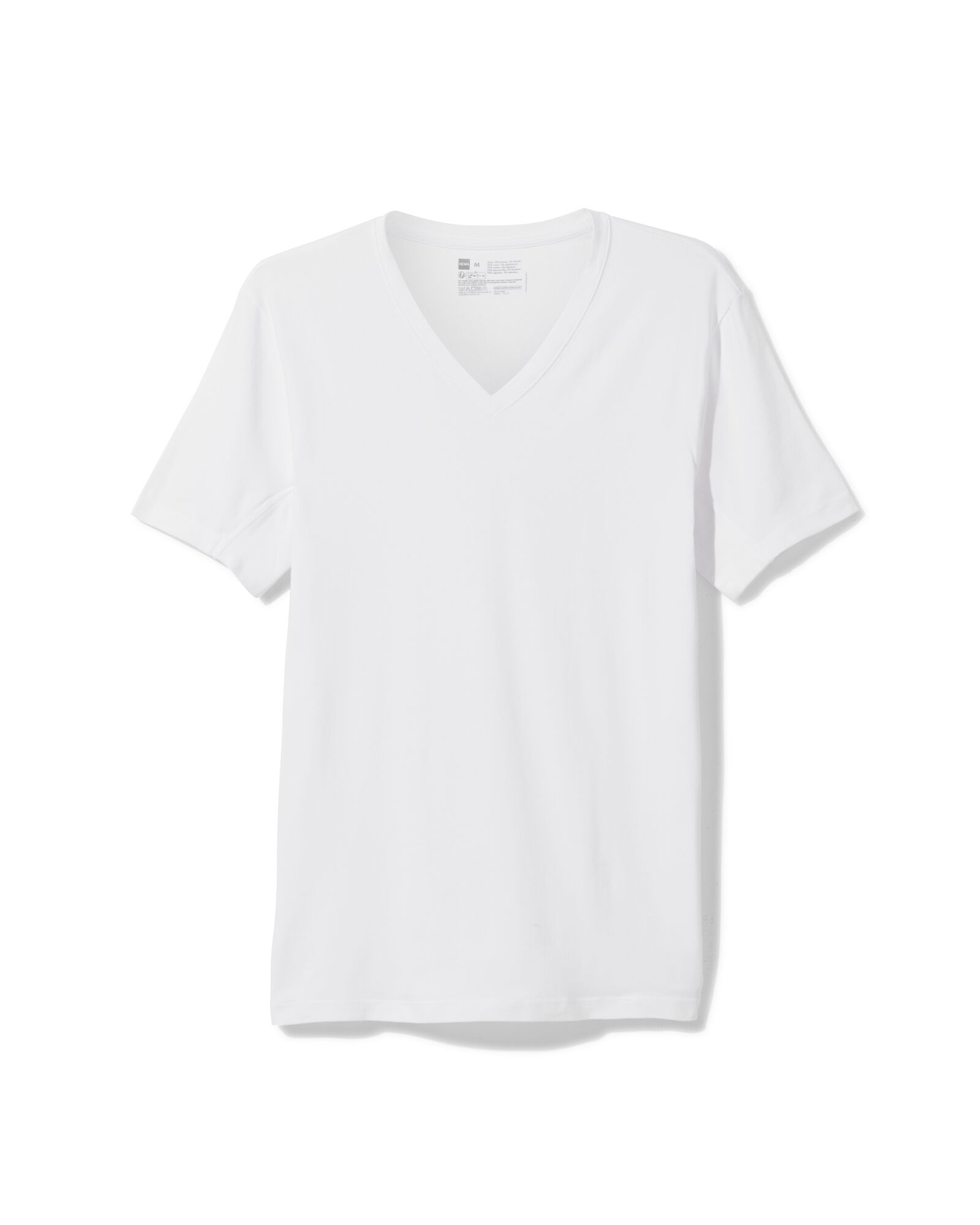 t-shirt homme regular fit col en v anti-transpiration blanc blanc - 19171050WHITE - HEMA