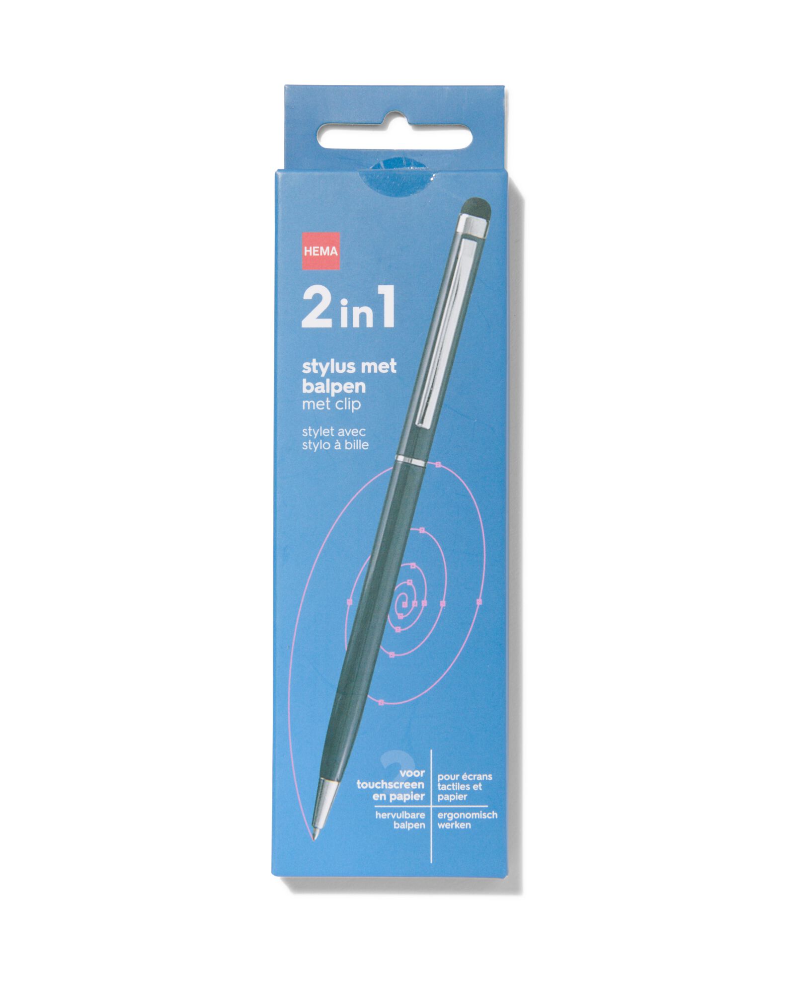 stylet avec stylo-bille 2-en-1 encre noire - 39630075 - HEMA