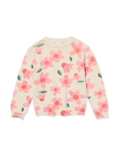 pull enfant fleurs écru écru - 30852118ECRU - HEMA