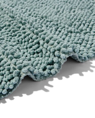 tapis de bain 60x120 cm chenille bleu vert - 5210201 - HEMA