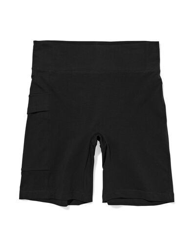 dames fietsshort real lasting cotton zwart zwart - 1000019865 - HEMA