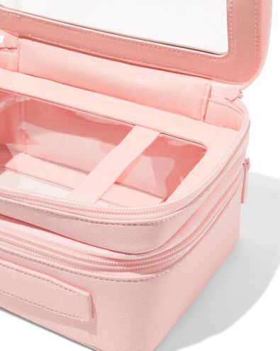 toilettas 23x15x9cm dubbellaags transparant - 11890729 - HEMA