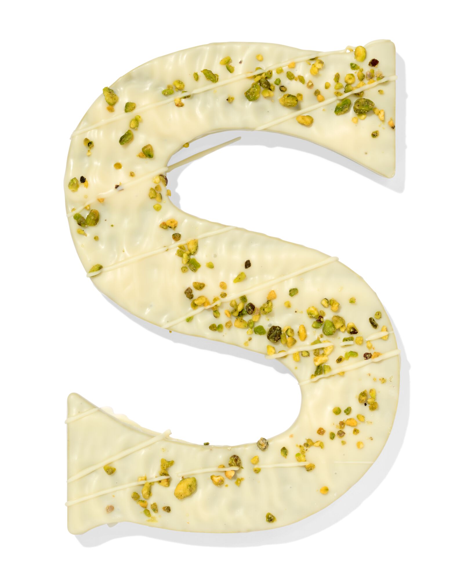 Lettre en chocolat fourr&eacute;e pistache-matcha, petite taille, 200 g - 24428631 - HEMA