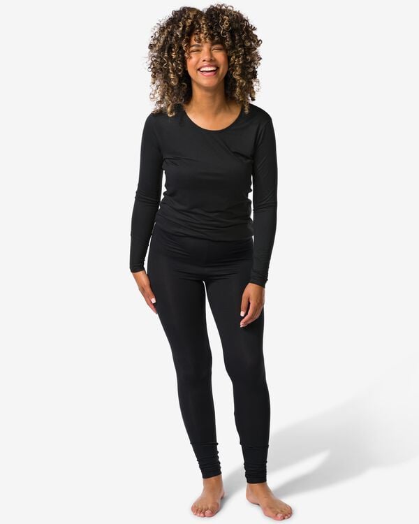 dames thermo legging zwart zwart - 1000022108 - HEMA