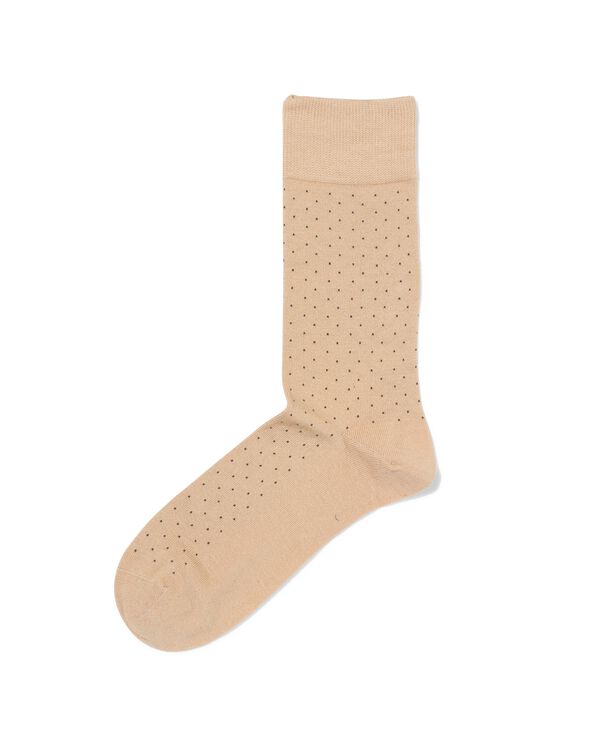 herensokken rib stippen beige beige - 4151075BEIGE - HEMA
