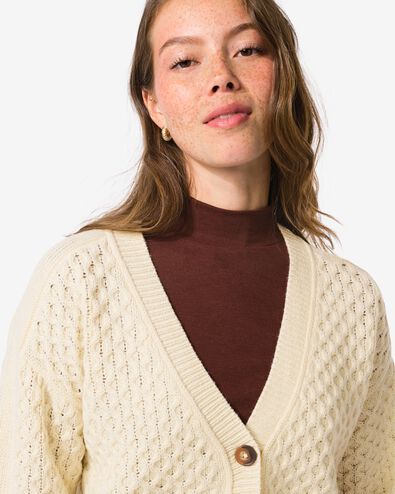 damesvest Viola structuur gebroken wit gebroken wit - 36301350OFFWHITE - HEMA