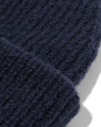 heren beanie donkerblauw - 16500004 - HEMA