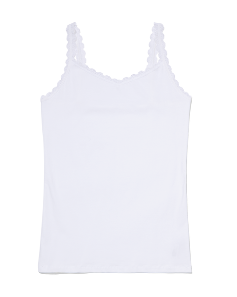 Damen-Hemd, Spitze weiß XS - 19661031 - HEMA