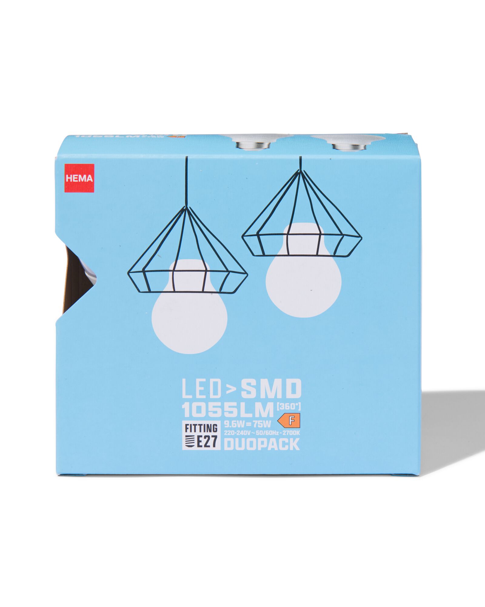 poire led smd E27 6,5W 1055lm - 2 pi&egrave;ces - 20000073 - HEMA