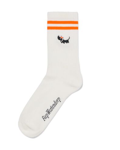 Takkie sokken voor volwassenen Koningsdag gebroken wit gebroken wit - 4120580OFFWHITE - HEMA