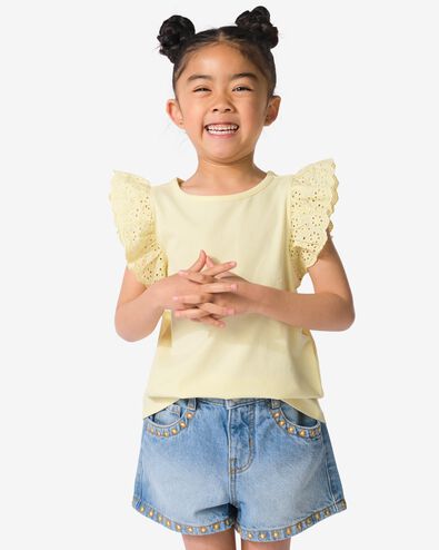 kindersinglets tricot geborduurd - 2 stuks roze roze - 30824527PINK - HEMA