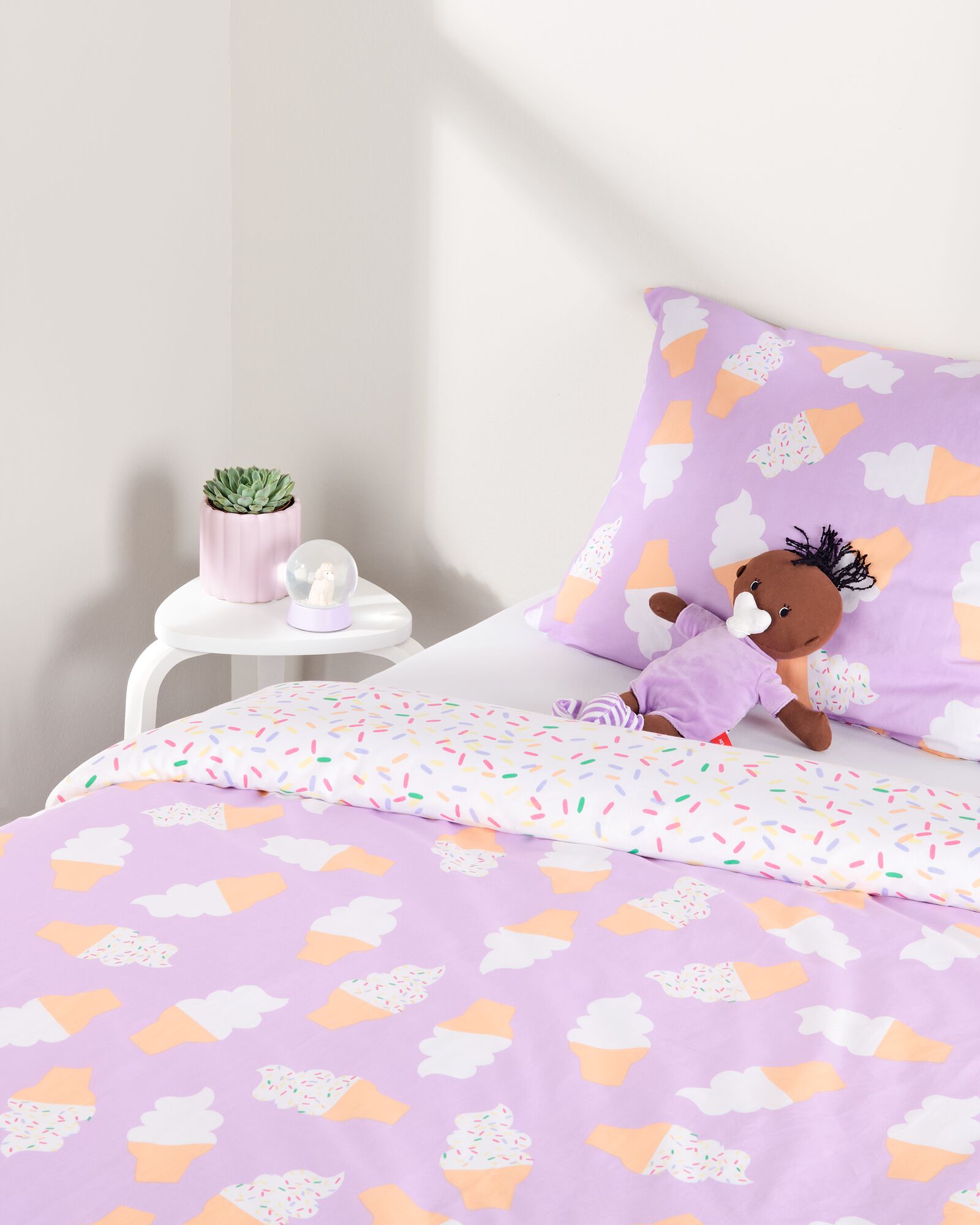housse de couette enfant 140x200 coton doux glaces - 5730226 - HEMA