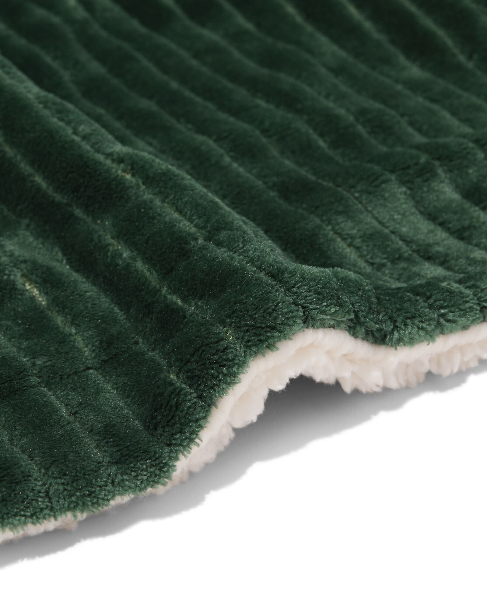 plaid 130x150cm Sherpa bleu-vert - 7325172 - HEMA