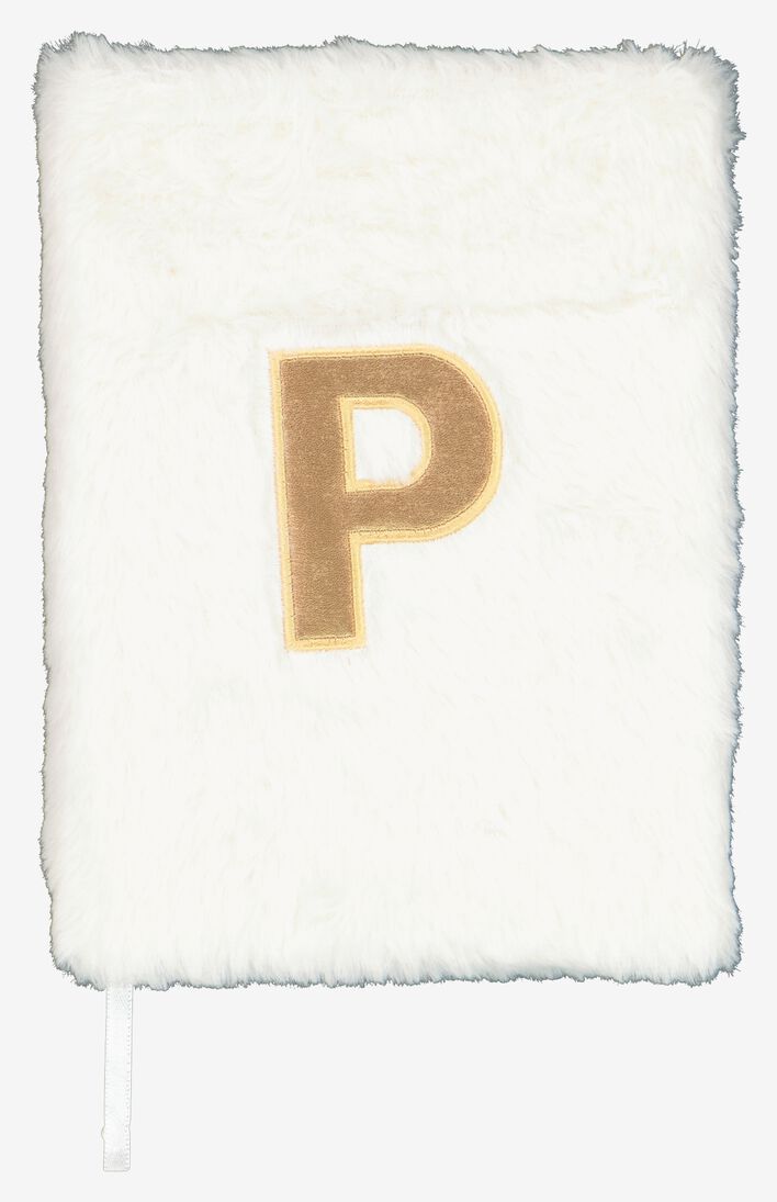 carnet A5 fluffy lettre P - 61120143 - HEMA