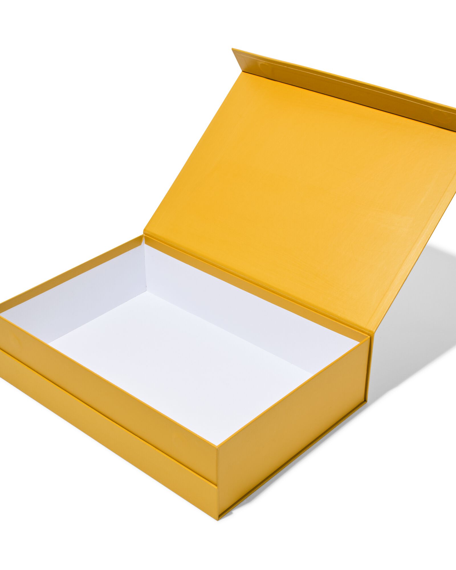 boîte de rangement décorative avec couvercle 21x30.8x8 jaune - HEMA