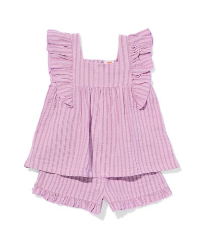 Baby-Bekleidungsset, Musselin, gestreift violett - 33009070PURPLE - HEMA