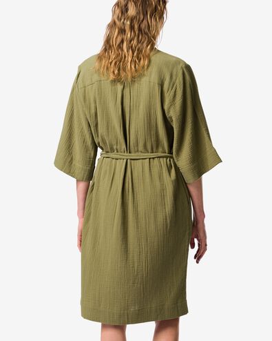 robe-chemise femme Lynn coupe droite mousseline vert vert - 36303890GREEN - HEMA