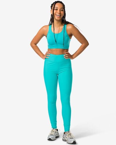 dames sportlegging turquoise XL - 36030373 - HEMA