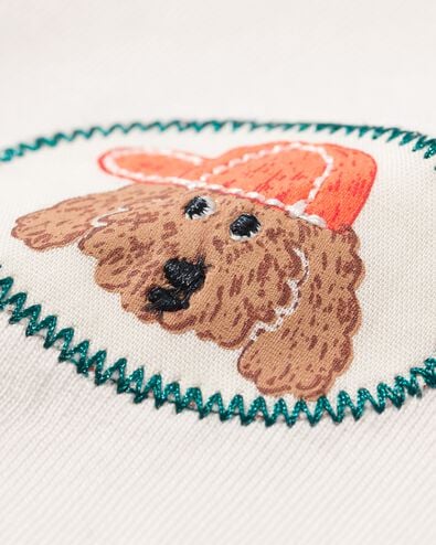 baby T-shirt jersey hond wit wit - 33191970WHITE - HEMA