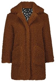 manteau enfant peluche marron marron - 1000024971 - HEMA