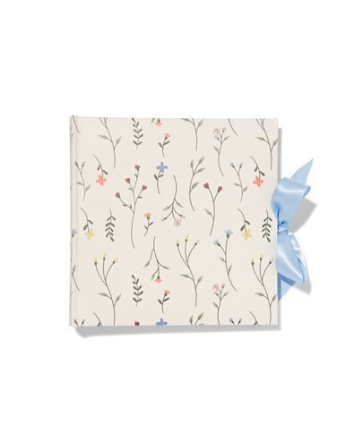 Fotoalbum mit Schleife, 24 x 24.5 cm, Papier, Blumen - 14650218 - HEMA