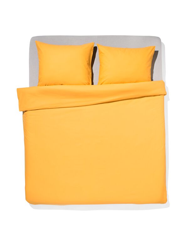housse de couette 200x200/220 cm coton doux jaune - 5750065 - HEMA