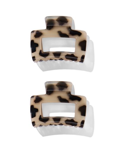 2 pinces &agrave; cheveux 5cm tortue - 11870072 - HEMA