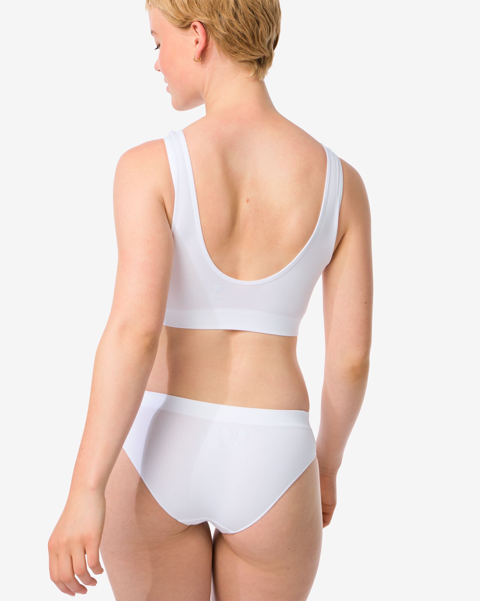 dameshipster naadloos rib wit - 21910841WHITE - HEMA