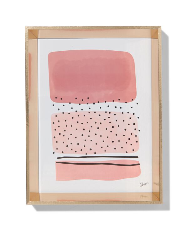 fotolijst hout 21x29.7 facetrand goud goud A4 - 2000000424 - HEMA