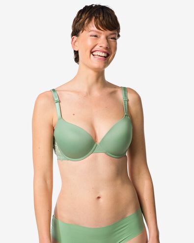 push-up bh met beugel groen - 21805670GREEN - HEMA