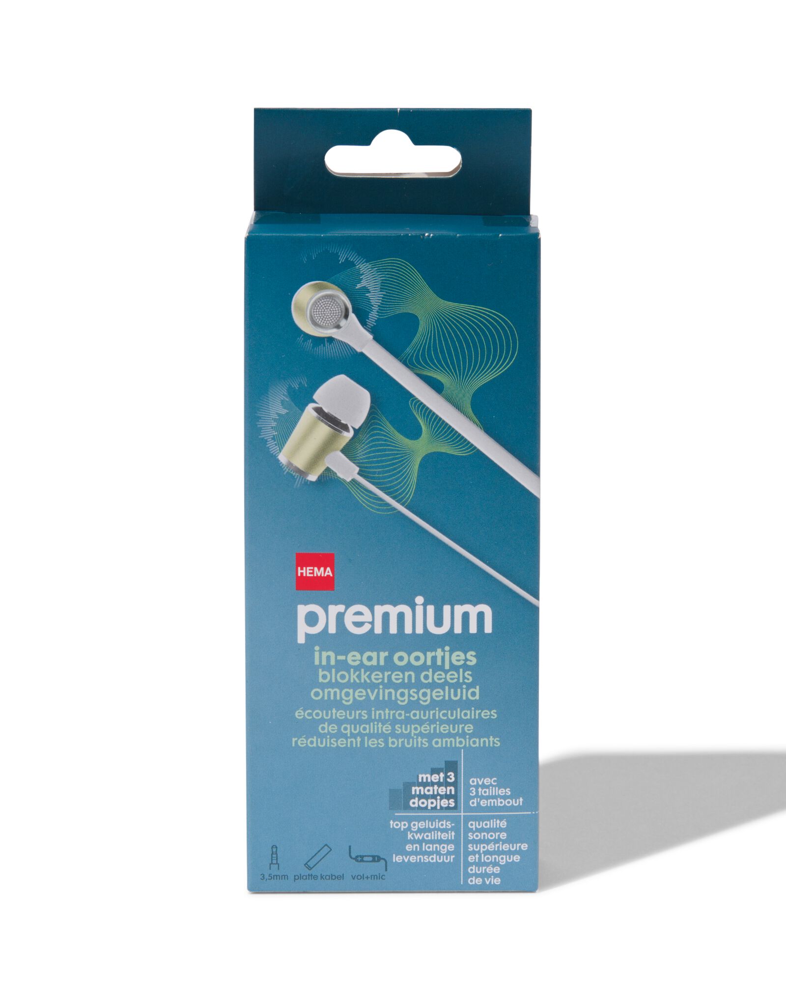 oortelefoon in-ear premium mint - 39620024 - HEMA