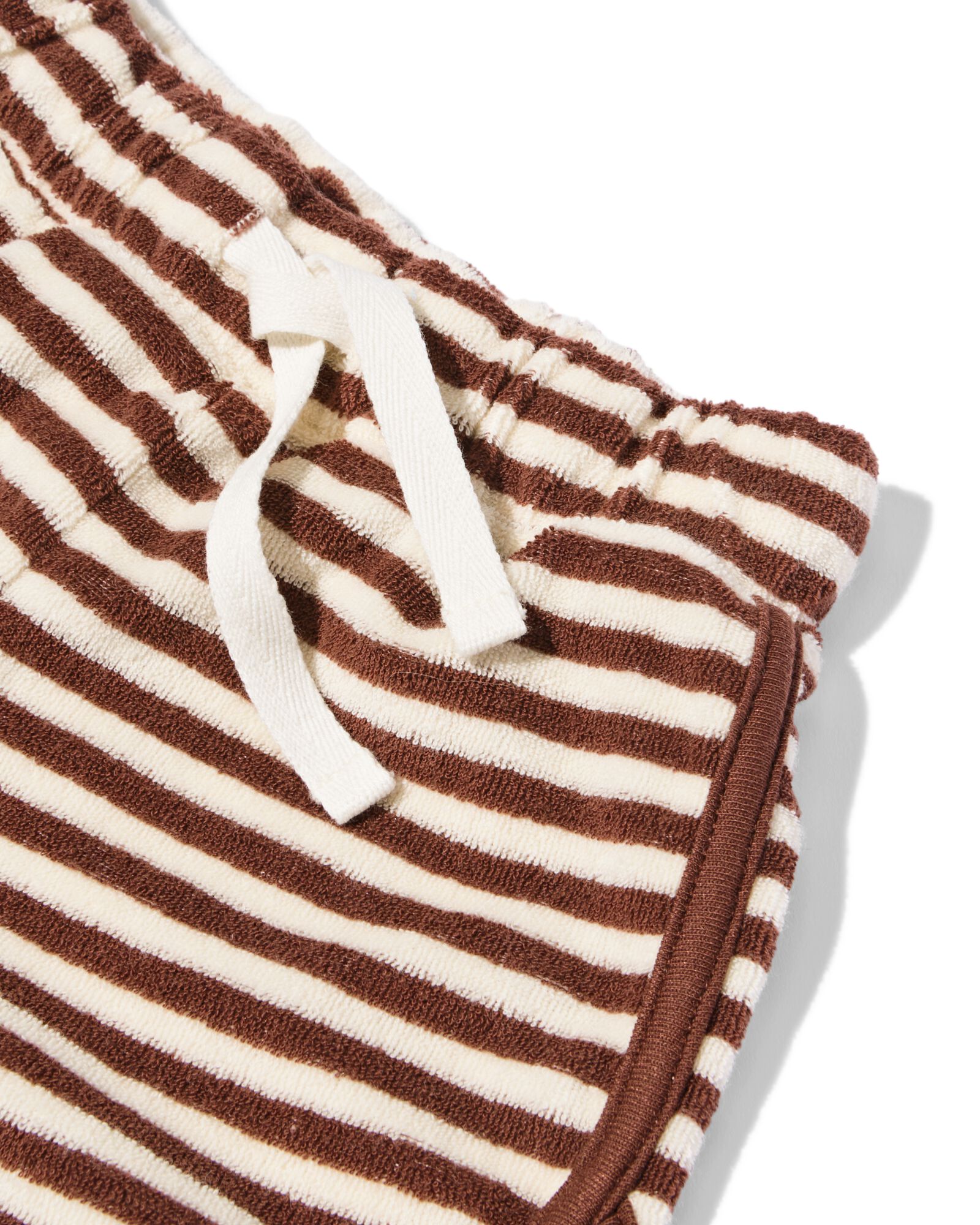 babykledingset badstof strepen bruin bruin - 33139980BROWN - HEMA