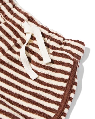 babykledingset badstof strepen bruin bruin - 33139980BROWN - HEMA