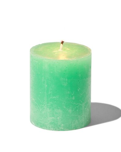 bougies rustiques vert 7 x 8 - 13502987 - HEMA
