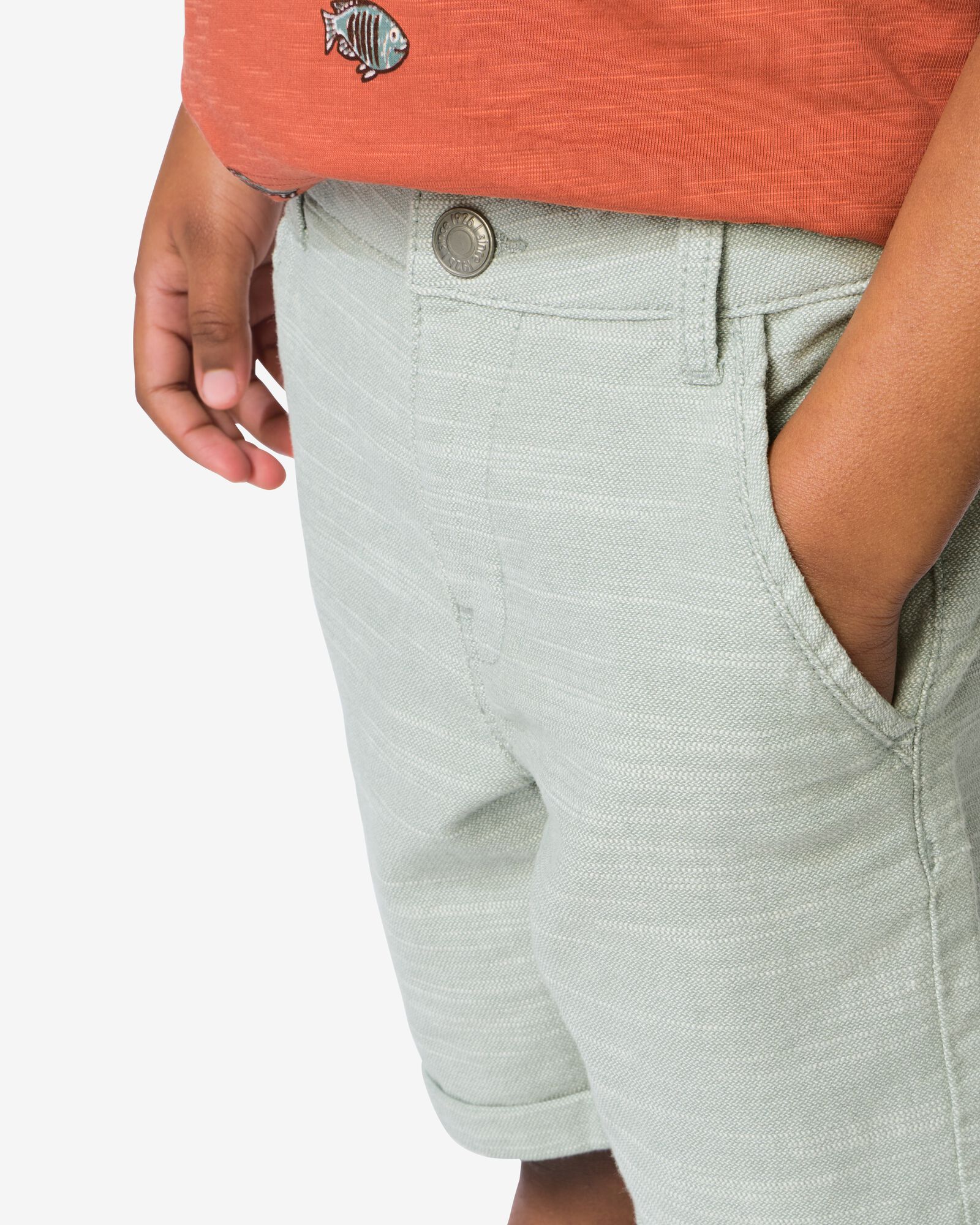 short enfant coupe droite vert vert - 30716103GREEN - HEMA