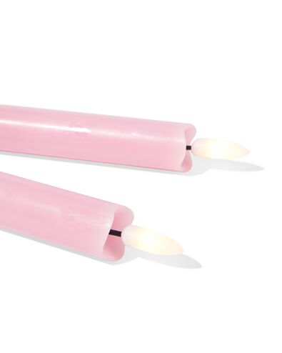 bougie de table LED rose 3 x 5 x 26 cm - Lot de 2 - 25800190 - HEMA