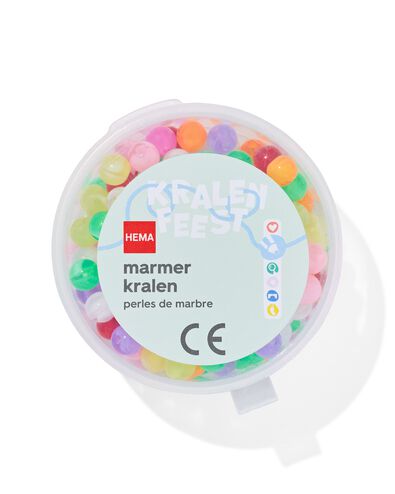 Perlenmix Glas rund Marmor - 15900394 - HEMA