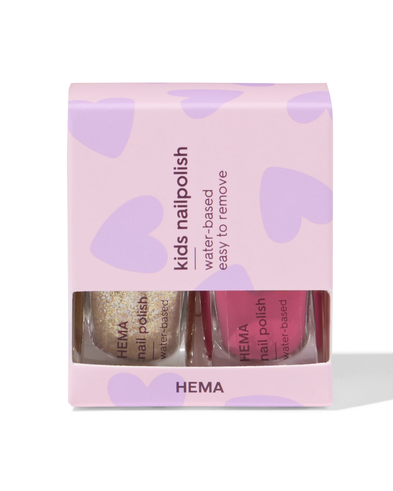 kindernagellak op waterbasis roze-goud - 2 stuks - 11270100 - HEMA