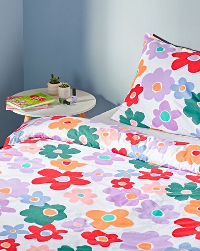 Kinderbettbezug 140 &times; 200 cm weiche Baumwolle Blumen - 5730216 - HEMA