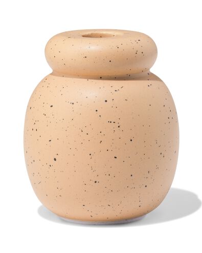 Kerzenst&auml;nder 8,5 x 10 cm, aus Keramik, Hellbraun - 13325045 - HEMA