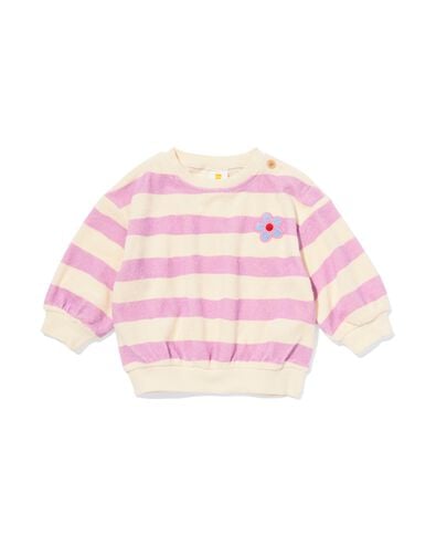 pull b&eacute;b&eacute; tissu &eacute;ponge rayures violet violet - 33077470PURPLE - HEMA