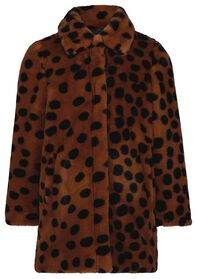 manteau pour enfant fausse fourrure tachetée marron marron - 1000024957 - HEMA