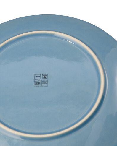 assiette plate - 26 cm - Porto - émail réactif - bleu - 9602021 - HEMA