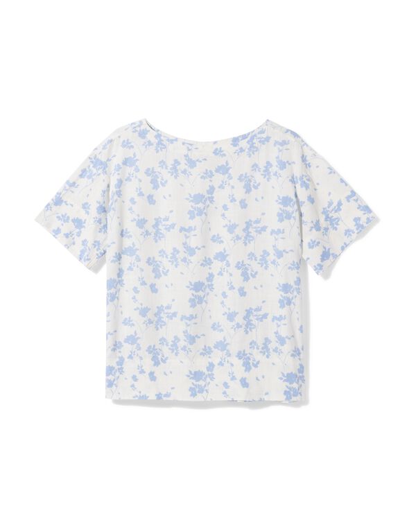 dames top Riley bloemenprint wit wit - 36207990WHITE - HEMA