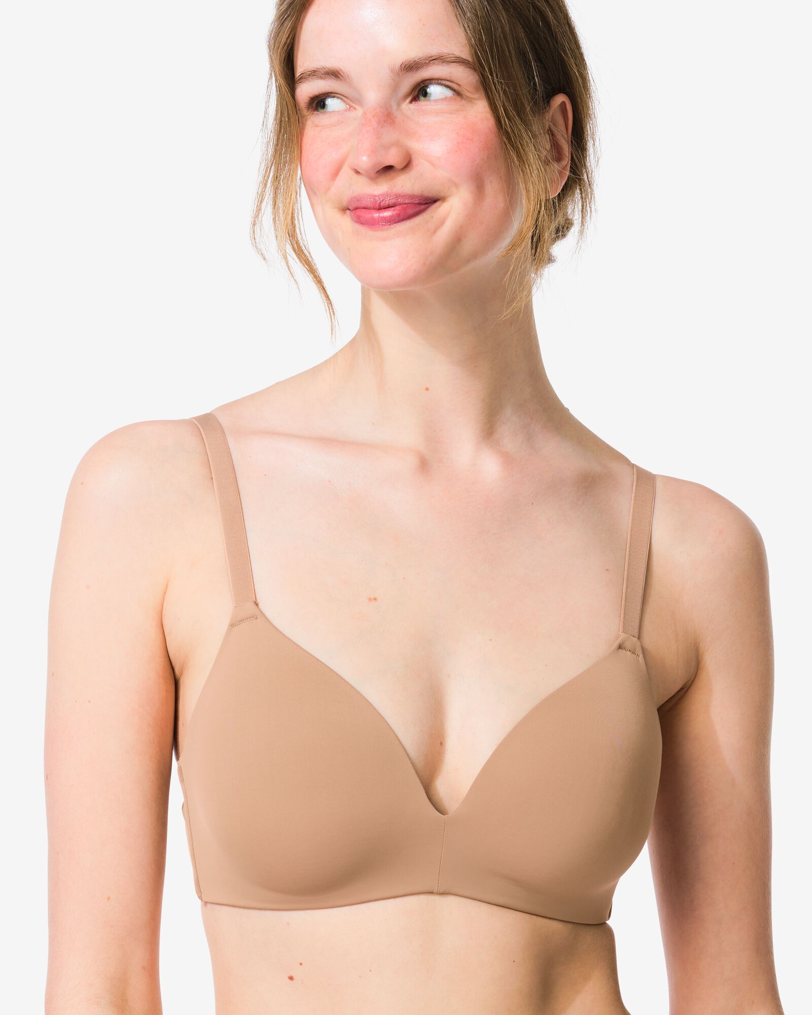 soutien-gorge pr&eacute;form&eacute; sans armatures marron clair marron clair - 21806670LIGHTBROWN - HEMA