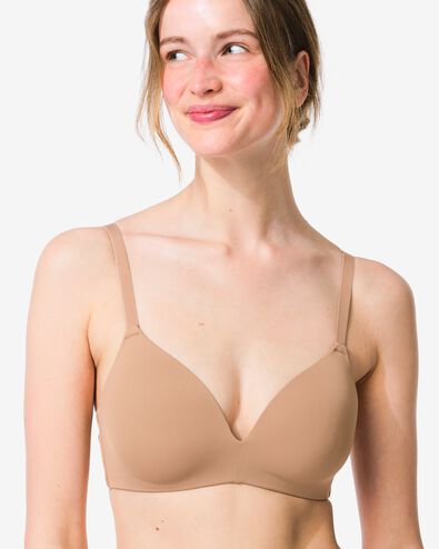 soutien-gorge pr&eacute;form&eacute; sans armatures marron clair marron clair - 21806670LIGHTBROWN - HEMA