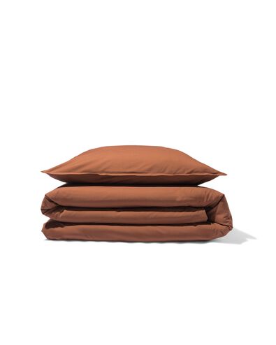housse de couette 140 x 200/220 cm, percale de coton marron - 5700276 - HEMA