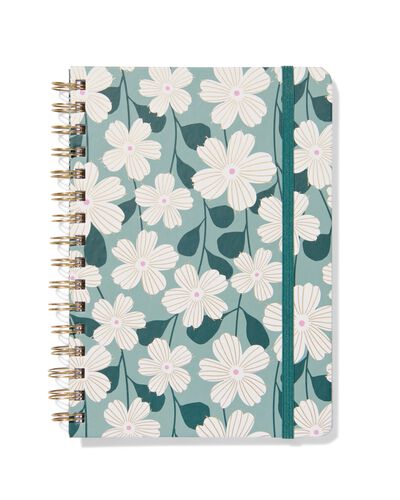 notitieboek A5 gelinieerd bloemen - 14100213 - HEMA