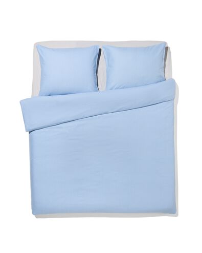 housse de couette 240x200/220cm flanelle &agrave; rayures bleu clair - 5700206 - HEMA